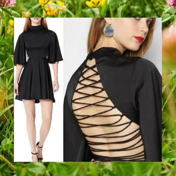 Fame and Partners Dresses & Skirts - NWT FAME AND PARTNERS Black mini short dress flare